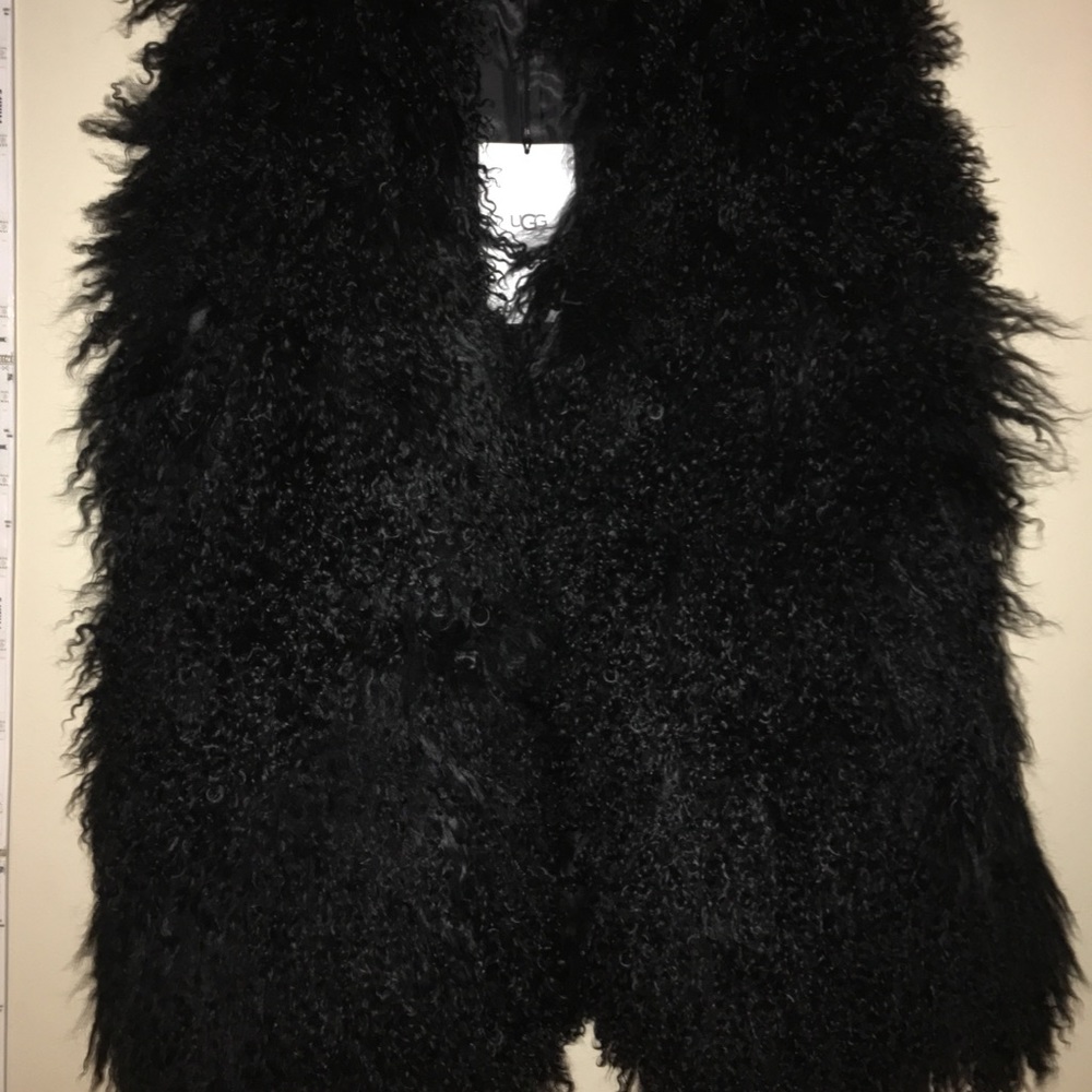 Ugg Mongolian Shearling Black Vest